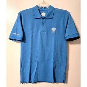 Starbucks Dewata Bali Indonesia Coffee Partner Logo Blue Polo Shirt Size Small